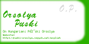 orsolya puski business card